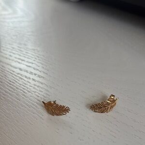 Oradina Gold Fine as a Feather earrings 10K gold